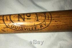 Antique HILTON COLLINS Number No 1 Model BASEBALL BAT Louisville KY Vintage RARE
