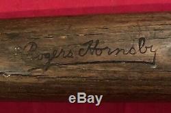 Antique Rogers Hornsby Game Used Coach Era LS Baseball Bat Early Vintage Old