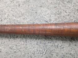 Antique Striped Wood Baseball Bat Hand Turned Corked Barrel Rare Vintage