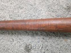 Antique Striped Wood Baseball Bat Hand Turned Corked Barrel Rare Vintage