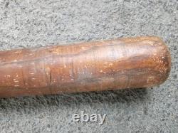Antique Striped Wood Baseball Bat Hand Turned Corked Barrel Rare Vintage