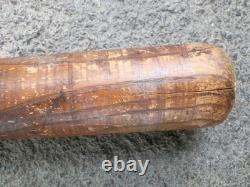 Antique Striped Wood Baseball Bat Hand Turned Corked Barrel Rare Vintage