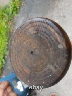 Antique Striped Wood Baseball Bat Hand Turned Corked Barrel Rare Vintage