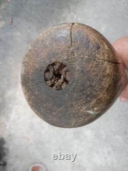Antique Striped Wood Baseball Bat Hand Turned Corked Barrel Rare Vintage