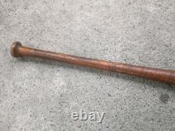 Antique Striped Wood Baseball Bat Hand Turned Corked Barrel Rare Vintage