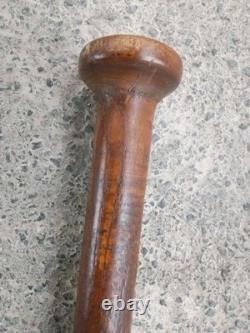 Antique Striped Wood Baseball Bat Hand Turned Corked Barrel Rare Vintage