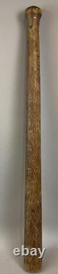 Antique VTG 1890s Hand Made HUGE Wood Mushroom Knob Baseball Bat 33 43oz I4