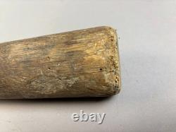 Antique VTG 1890s Hand Made HUGE Wood Mushroom Knob Baseball Bat 33 43oz I4