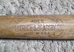 Antique Vintage 1920s HOF Ed Cocky Collins H&B 40 E. C. VERY RARE Baseball Bat