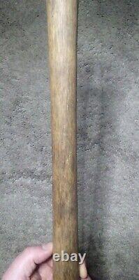 Antique Vintage 34 Initialed Carved Wooden Baseball Bat