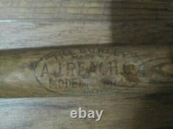 Antique Vintage A. J. Reach Co. The BURLEY Model R 1 No 4/0 Wood Baseball Bat