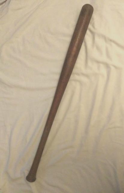 Antique Vintage Baseball Bat Hand Turn Rare 33 34 Oz. Unique Handle No Markings