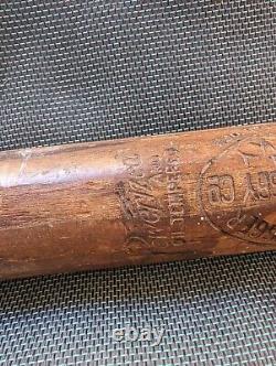 Antique Vintage Louisville Slugger Baseball Bat With NYAC Insignia