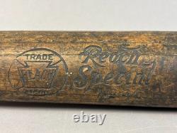 Antique Vtg 10s-20s REACH SPECIAL No 3/0 Wood Baseball Bat 33.5 34.5oz H14 LEO