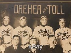 Antique Vtg 1910s 20s Dreher & Toll Baseball Club Team Cabinet Photo Bats Glove