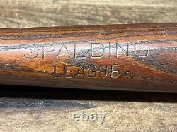 Antique Vtg 1910s Spalding League Model Wood Baseball Bat 34.75 Dead Ball Era