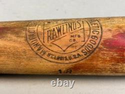 Antique Vtg 1920s-30s Rawlings Professional Decal Wood Baseball Bat 33 37oz EX