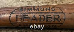 Antique Vtg 1920s E. C. Simmons American Leader Model #60 Baseball Bat 33 Rare