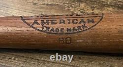 Antique Vtg 1920s E. C. Simmons American Leader Model #60 Baseball Bat 33 Rare