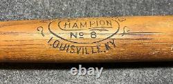 Antique Vtg 1920s Hillerich & Bradsby Champion #8 Baseball Bat 36 War Club