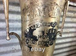 Antique Vtg 1930 Baseball HOLY YOKE CHURCH LEAGUE Championship Trophy with Bats