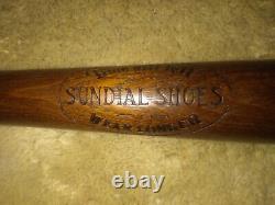 Antique Vtg 20s MAJOR LEAGUE SUNDIAL SHOES ADVERTISING Dash Dot Baseball Bat