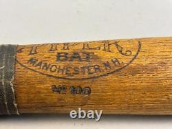 Antique Vtg 20s THE PIPER BAT Co Manchester NH No 100 Baseball Bat 33 36oz H1