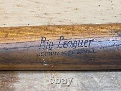 Antique Vtg 30s-40s D&M Draper Maynard 35 Johnny Mize D53 Baseball Bat Rare EX+