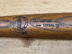 Antique Vtg 34 Early 1910s BONNIE LADDIE Sundial Shoes Advertising Baseball Bat