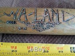 Antique W. H. Gunlocke Chair Co. Baseball Bat Model 25 Wayland N. Y. Vintage