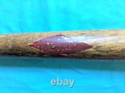 Antique late 19th century flat end diamond bat vintage wood baseball very rare