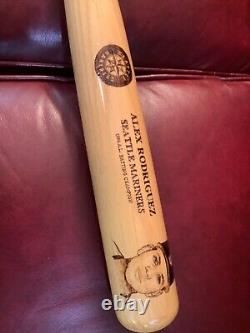 Arod wood burned bat, Seattle Mariners