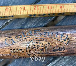 Awesome VINTAGE EARLY 1920s GOLDSMITH THE BEAR CAT BASEBALL BAT Antique Old 29