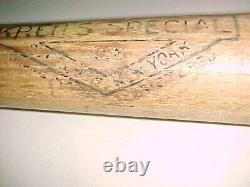 BOSLER & KREN vintage KELL STYLE 35 BASEBALL BAT NO CRACKS SYRACUSE NY