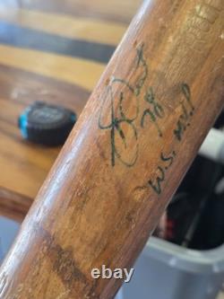 Babe Ruth Model Wood Baseball Bat Adirondack Vintage Signed Bucky Dent WS MVP 78