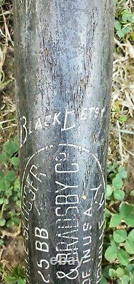 Babe Ruth Vintage Black Betsy 125 Bb Louisville Slugger Baseball Bat-super Rare
