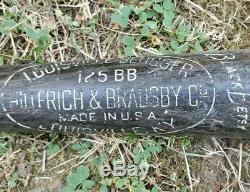 Babe Ruth Vintage Black Betsy 125 Bb Louisville Slugger Baseball Bat-super Rare