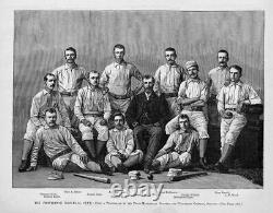Baseball Providence Base-ball Club Team Members Baseball Bat Cap 1882 Genealogy