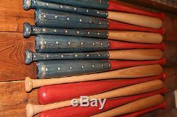 Baseball bat American flag. Rustic / vintage 30 inch bats