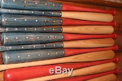Baseball bat American flag. Rustic / vintage 30 inch bats