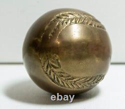 Brass Baseball with 3 bats Vintage Brass baseball with 3 bats stand