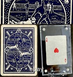 C1890 Antique Baseball Playing Cards Poker Single Old Uniforms + Balls & Bats