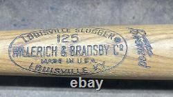 C8 Vtg 60s 35 HILLERICH BRADSBY MICKEY MANTLE 125 K55 ALMA COLLEGE Baseball Bat