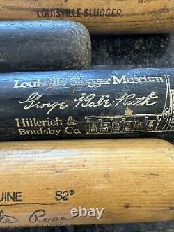 COLLECTIBLE VTG BASEBALL 10 BAT LOT Rose, Ruth, Bench, Jackie Robinson. And More