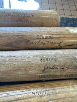 COLLECTIBLE VTG BASEBALL 10 BAT LOT Rose, Ruth, Bench, Jackie Robinson. And More