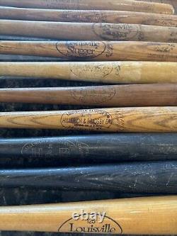 COLLECTIBLE VTG BASEBALL 10 BAT LOT Rose, Ruth, Bench, Jackie Robinson. And More