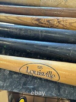 COLLECTIBLE VTG BASEBALL 10 BAT LOT Rose, Ruth, Bench, Jackie Robinson. And More