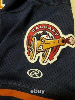 Calgary Cannons Vintage Authentic Game-Worn Baseball Bat Boy Jersey SZ 40 Rare