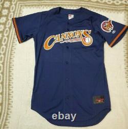 Calgary Cannons Vintage Authentic Game-Worn Baseball Bat Boy Jersey SZ 40 Rare