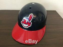 Cleveland Indians VINTAGE GAME USED 1980s Amercian Baseball Cap Batting Helmet